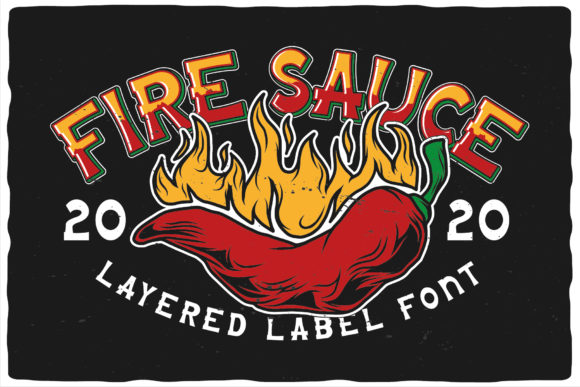 Fire Sauce: A Bold, Retro-Styled Display Font for Impactful Design
