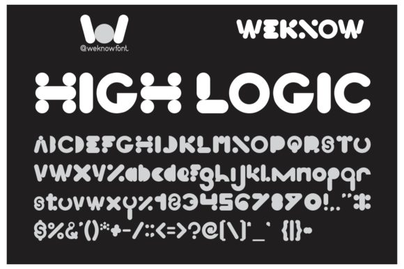 High Logic: A Techno Font with Abstract and Playful Style for Creative Projects
