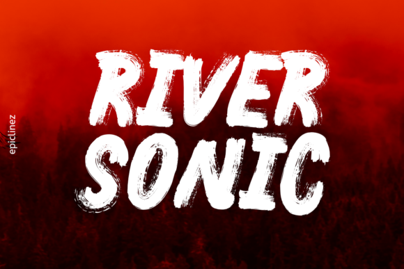 River Sonic: A Bold and Authentic Brush Display Font for Creative Design