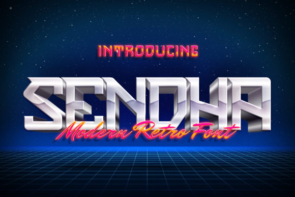 Sendha: A Bold, Techno Display Font for Sci-Fi and Modern Branding