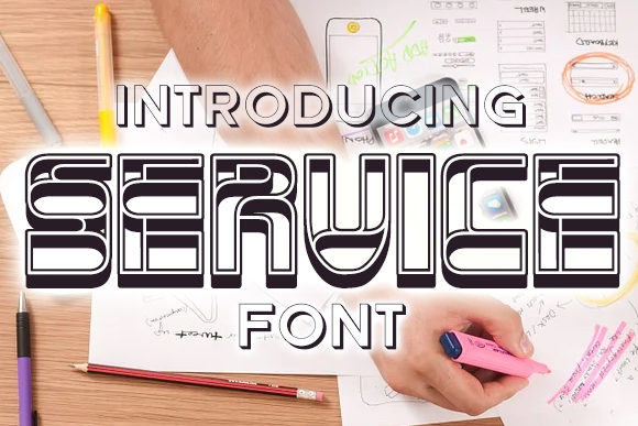 Service Font for Bold Visual Impact
