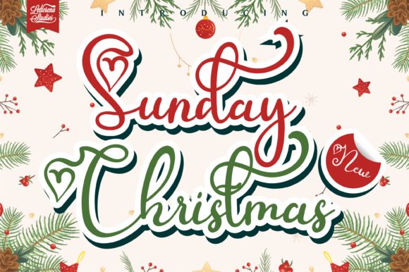 Sunday Christmas Font for Creative Projects